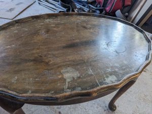 vintage pie crust side table